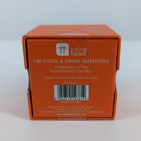 Talking Tables After Dinner Food & Drink Trivia Square Orange Box 120 Questions - Picture 3 of 8